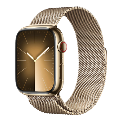 Apple Watch Series 9 GPS + LTE 41mm Gold Stainless Steel Case with Gold Milanese Loop (MRJ73) series9GM фото