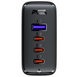 Мережевий зарядний пристрій Acefast A37 адаптер 3xUSB-C + USB-A + кабель USB-C to USB-C 100w (Black) 00133 фото 3