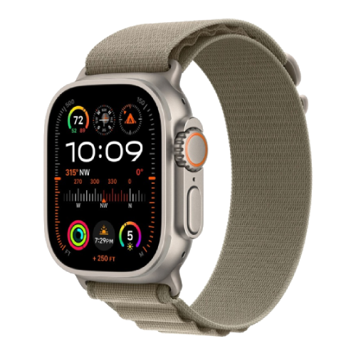 Apple Watch Ultra 2 49mm Titanium Case with Olive Alpine Loop (Small) (MREX3) ultra2-OAL фото