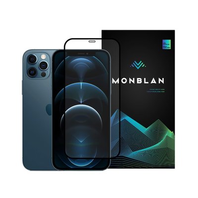 Захисне скло Monblan для iPhone 12 Pro Max 2.5D Anti Static 0.26mm (Black) 00585 фото