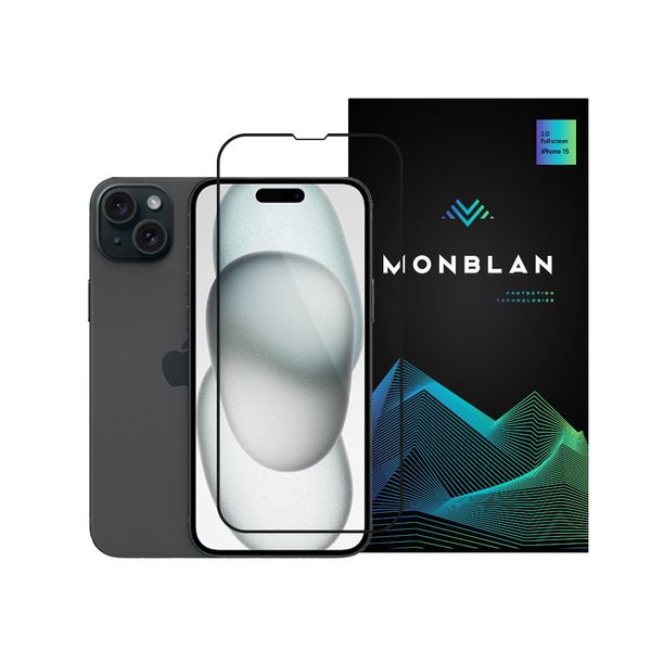 Захисне скло Monblan для iPhone 15 2.5D Anti Static 0.26mm Dust-Proof (Black) 023459 фото