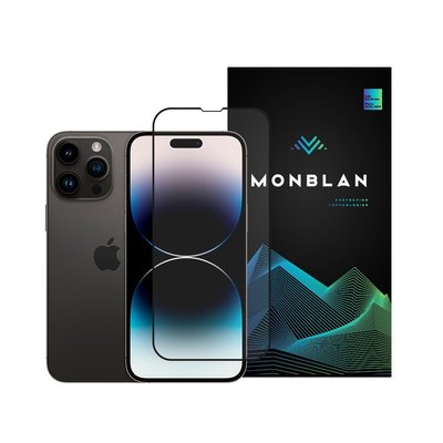 Захисне скло Monblan для iPhone 14 Pro 2.5D Anti Static 0.26mm (Black) 00589 фото