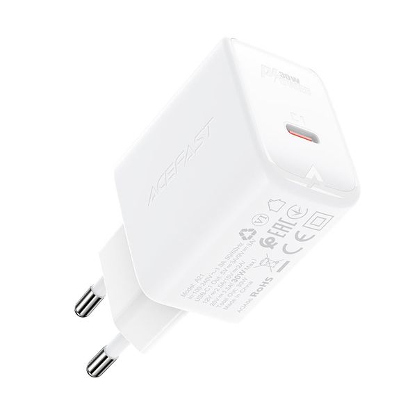 Сетевое зарядное устройство Acefast A21 30w (White) 00779 фото