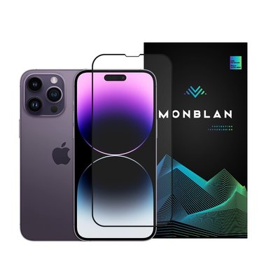 Захисне скло Monblan для iPhone 14 Pro Max 2.5D Anti Static 0.26mm (Black) 00590 фото