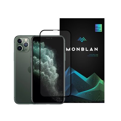 Захисне скло Monblan для iPhone X/Xs/11 Pro 2.5D Anti Static 0.26mm (Black) 00580 фото