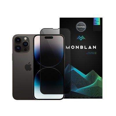 Защитное стекло Monblan для iPhone 14 Pro 2.5D Anti Peep 0.26mm (Black) 00771 фото