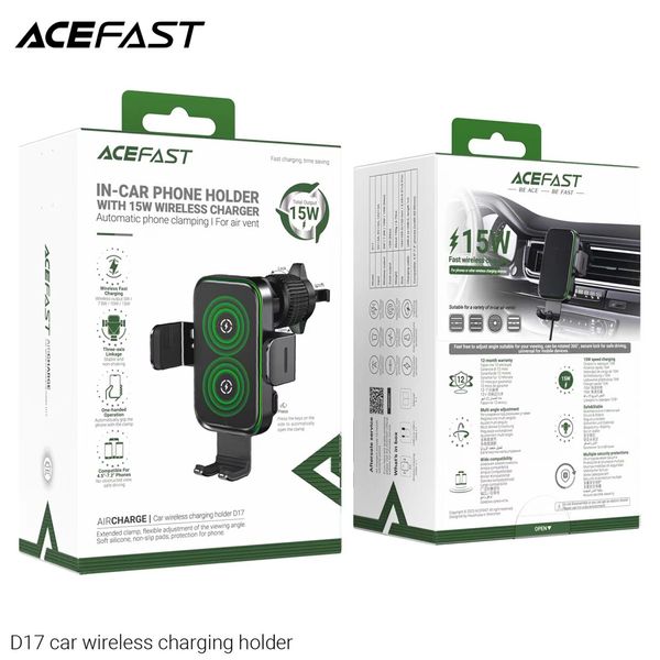 Автотримач Acefast D17 Wireless Charging Holder 6789230 фото