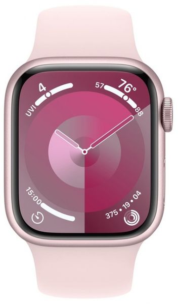 Apple Watch Series 9 41mm GPS Pink Aluminum Case with Light Pink Sport Band (S/M) MR933 series9PB фото