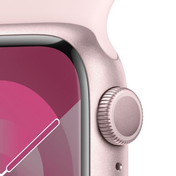 Apple Watch Series 9 41mm GPS Pink Aluminum Case with Light Pink Sport Band (S/M) MR933 series9PB фото
