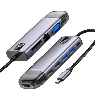 USB-хаб McDodo 10 портів HDMI Gigabit LAN SD/TF Card HU-7420 0008895 фото
