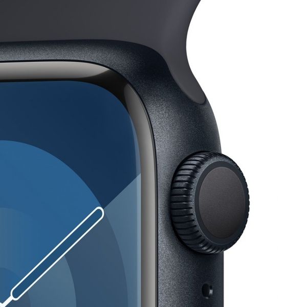 Apple Watch Series 9 41mm GPS Midnight Aluminum Case with Midnight Sport Band (S/M) MR8W3 series9MB фото