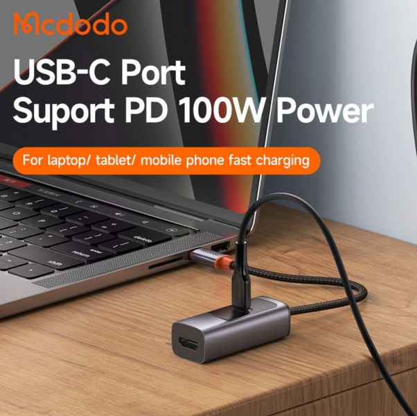 USB-хаб Перехідник McDodo (HU-1130) 2in1 USB-C to HDMI 8K/USB-C 100w 003344 фото