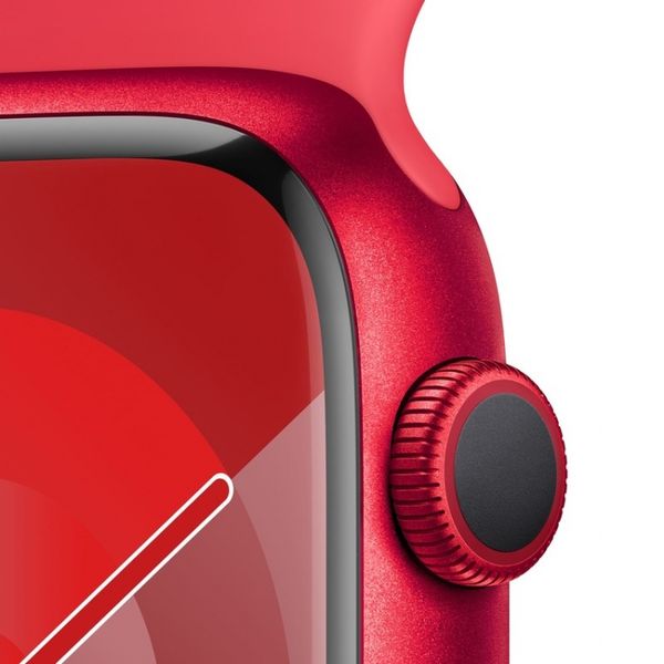 Apple Watch Series 9 41mm GPS (PRODUCT)RED Aluminum Case with Red Sport Band (S/M) MRXG3 series9RB фото