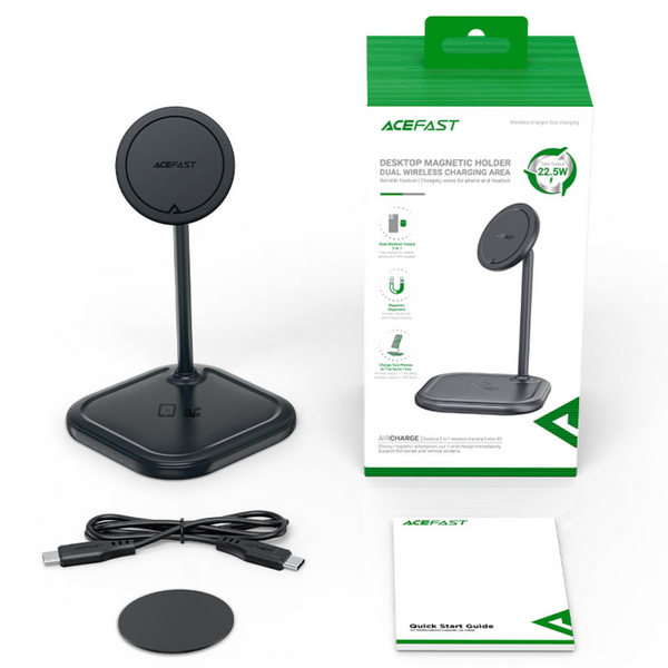 Бездротовий зарядний пристрій Acefast E6 Desktop 2in1 Wireless Charging Series 00131 фото