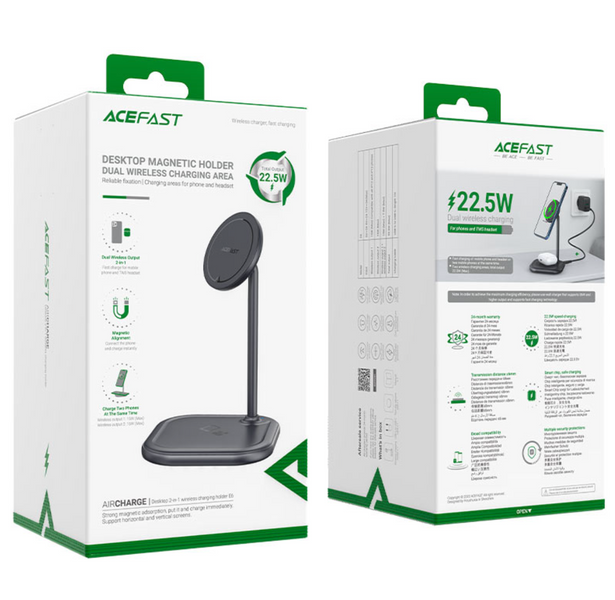 Беспроводное зарядное устройство Acefast E6 Desktop 2in1 Wireless Charging Series 00131 фото