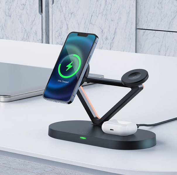 Держатель для мобильного Acefast E9 Desktop 3in1 Wireless Charging Series 001334 фото