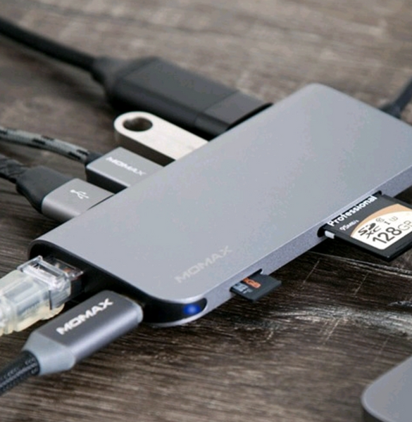 USB-хаб Перехідник Momax USB-C HUB 8in1 Onelink 00334457 фото