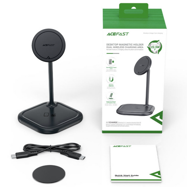 Бездротовий зарядний пристрій Acefast E6 Desktop 2in1 Wireless Charging Series 00987621 фото