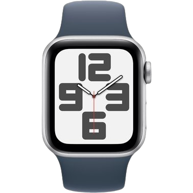 Apple Watch SE 2 2023 40mm GPS Silver Aluminum Case with Storm Blue Sport Band - M/L (MRE23) se2023Si-1 фото