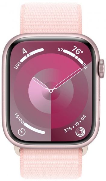 Apple Watch Series 9 GPS 41mm Pink Aluminum Case with Light Pink Sport Loop (MR953) series9PL фото